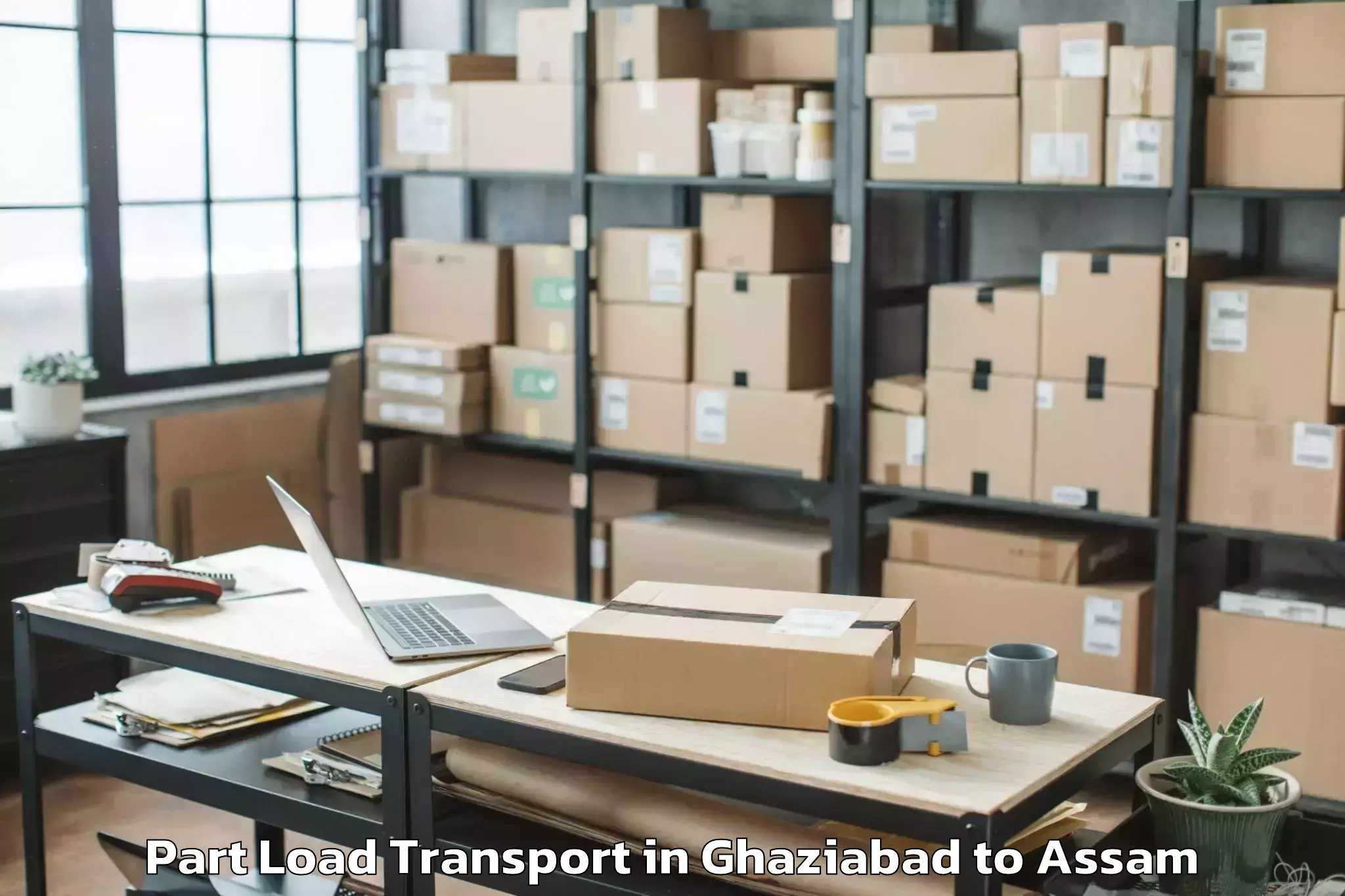 Hassle-Free Ghaziabad to Borholla Part Load Transport